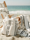 The Beach Towel - Black Two Stripe