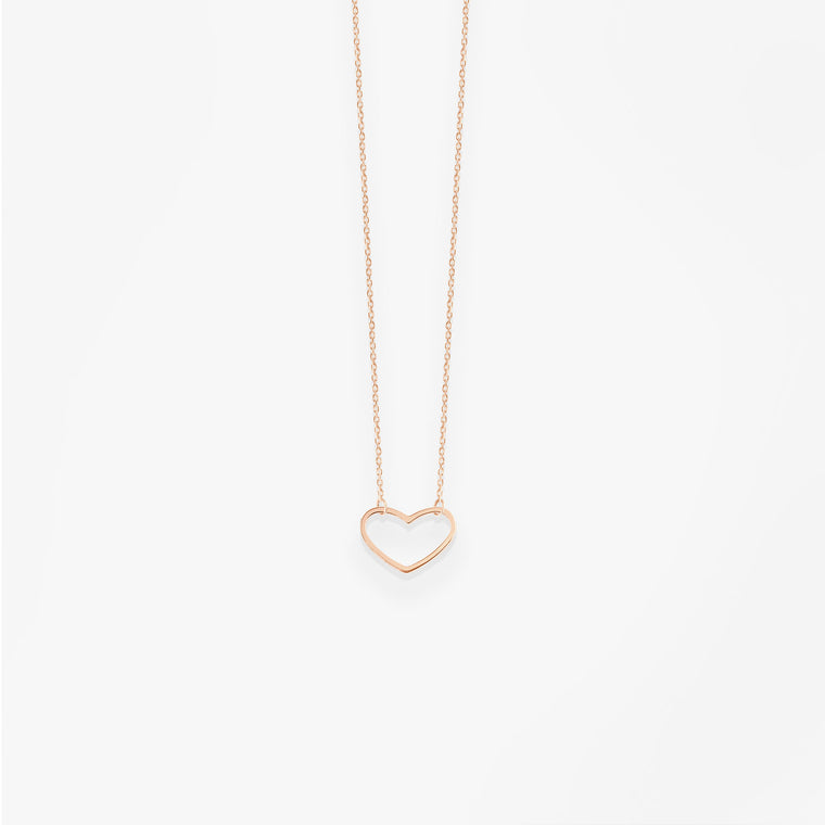 Vanrycke Angie Open Heart Rose Gold Necklace