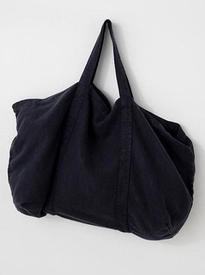 Cultiver Frankie Linen Market Bag - Navy