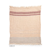 Libeco Linen - The Belgian Throw - Camel Stripe - 3 Sizes