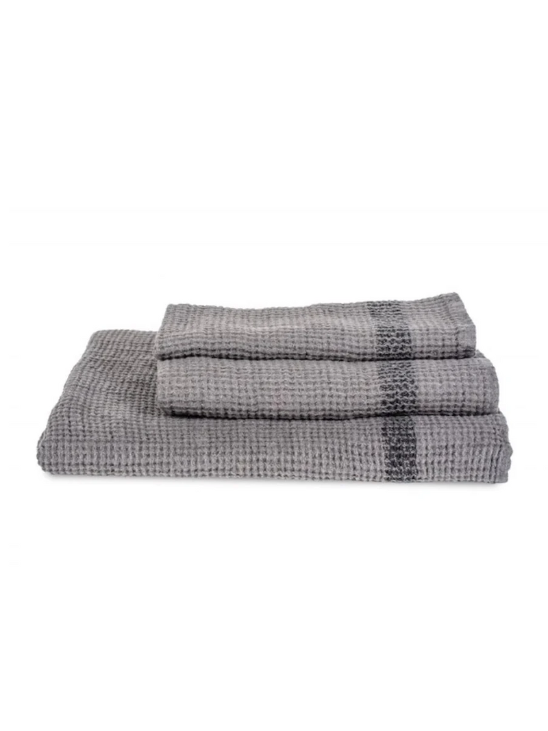 Timika French Linen Waffle Towel - Taupe - 3 sizes